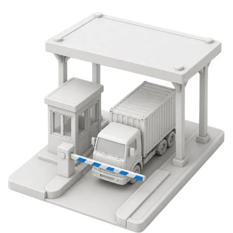 Customs broker and border checkpoint
